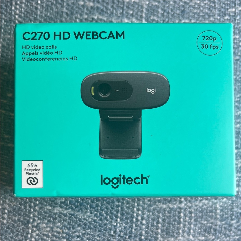 Logitech C270 HD Webcam - Black and Teal
